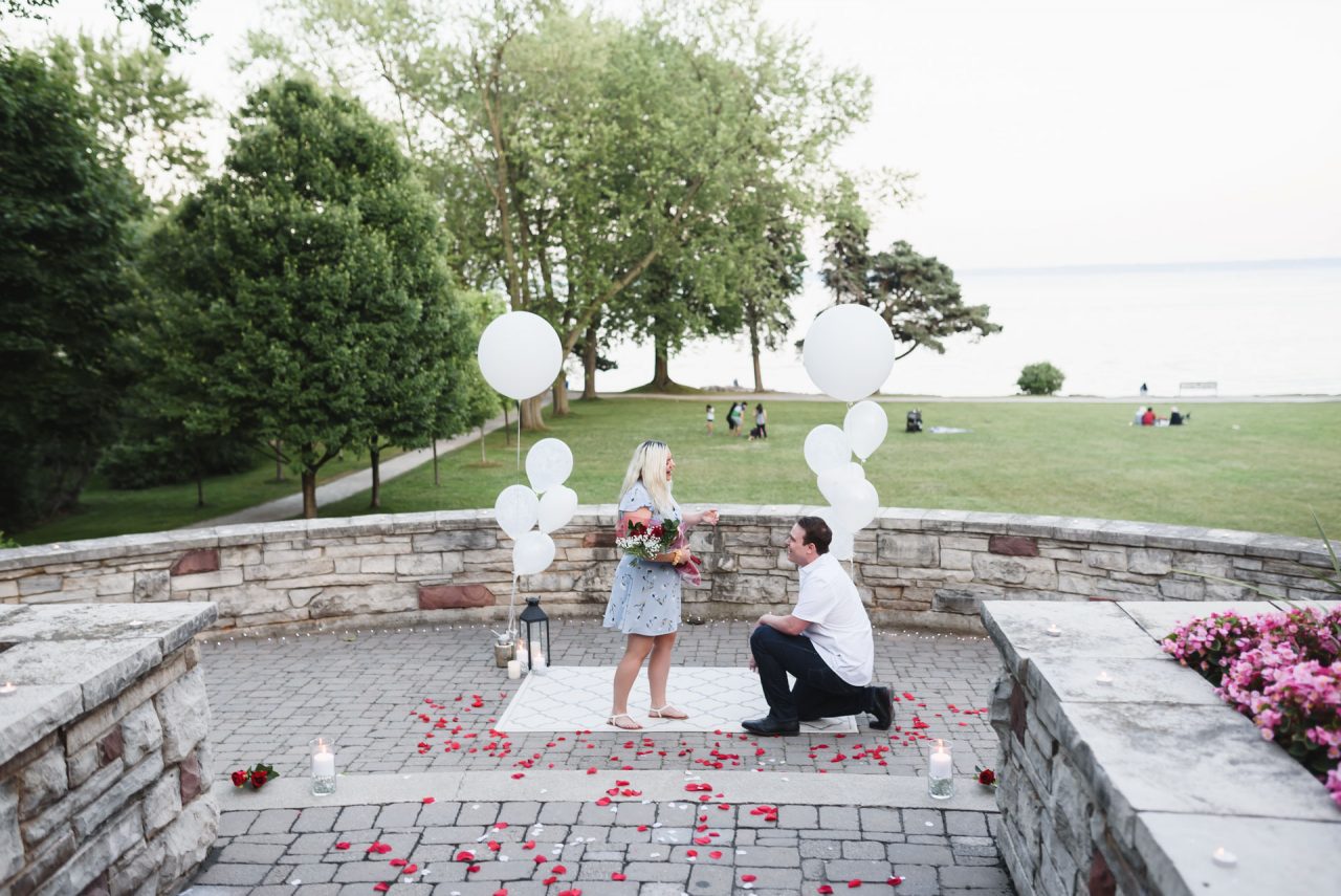 surprise proposal at Paletta Mansion in Burlington